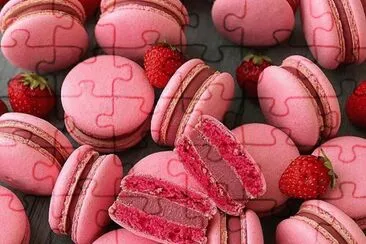 Strawberry Macarons