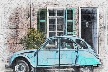 2 CV jigsaw puzzle