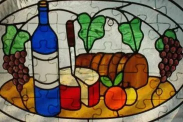 Pan y vino. jigsaw puzzle