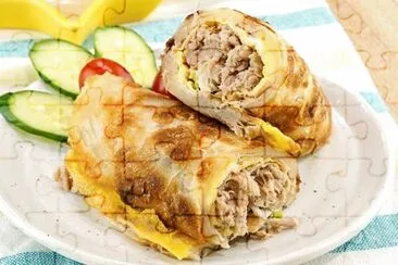 Tuna egg flaky scallion pancake