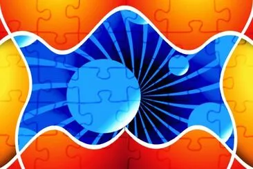 Bleu orange jigsaw puzzle