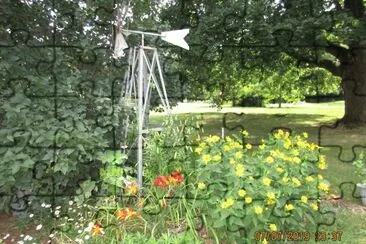 Garden with windmill