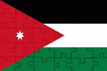 Jordania Flag jigsaw puzzle