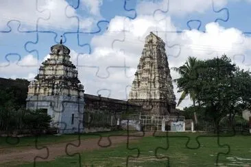 INDIA Templo Thirupparankundram .Madurai, jigsaw puzzle