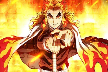 פאזל של kimetsu no yaiba pilar de fuego