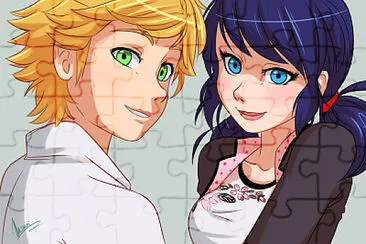 פאזל של marinette y adrien