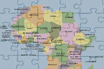 Mapa de Africa jigsaw puzzle