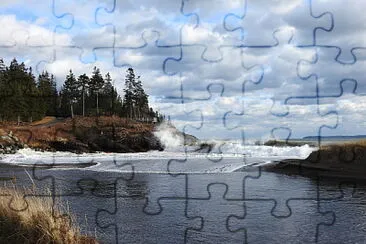 Waves reaching shore jigsaw puzzle