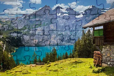 lago oeschinen jigsaw puzzle