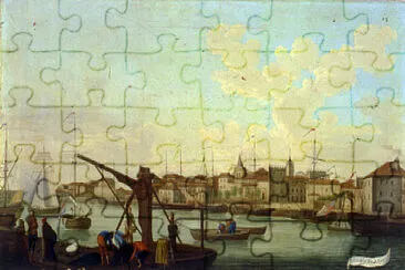  "DÃ¡rsena de GijÃ³n ", por Mariano RamÃ³n SÃ¡nchez jigsaw puzzle