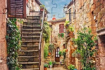 Beco en Pitigliano-Italia jigsaw puzzle