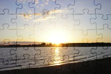 Atardecer en el Lago de Salto Grande jigsaw puzzle