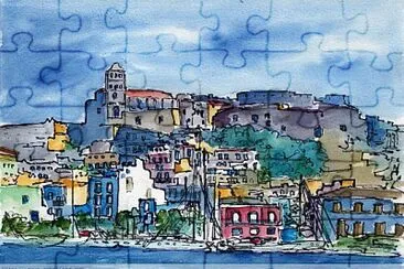 Ibiza, naÃ¯f jigsaw puzzle