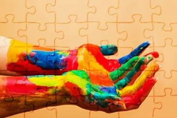 manos de color jigsaw puzzle