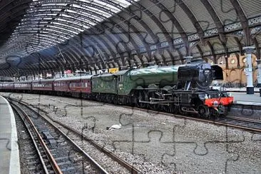 Flying Scotsman at York, England jigsaw puzzle