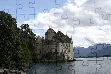 Chateau de Chillon,lac LÃ©man,Suisse. jigsaw puzzle