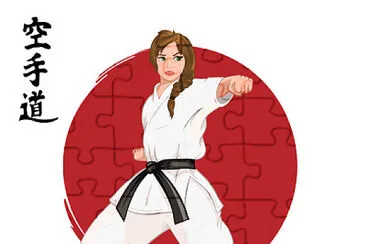 moÃ§a do karate jigsaw puzzle