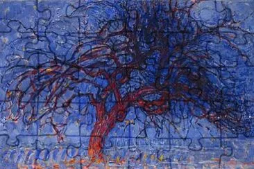 Piet Mondrian - Arbol Rojo jigsaw puzzle