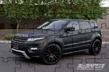 Range rover preto fosco jigsaw puzzle