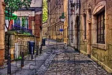 calle en Inglaterra jigsaw puzzle