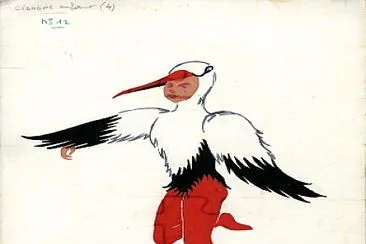 Dessin pour un costume de cigogne pour enfant