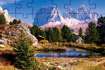 Paisaje en los Dolomitas-Italia jigsaw puzzle