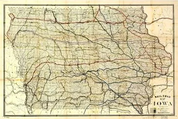 Railroad Map of Iowa jigsaw puzzle