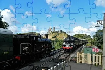 Corfe Castle, Swanage Railway, Dorset, England jigsaw puzzle