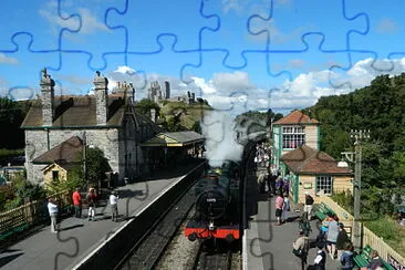 Corfe Castle, Swanage Railway, Dorset, England jigsaw puzzle