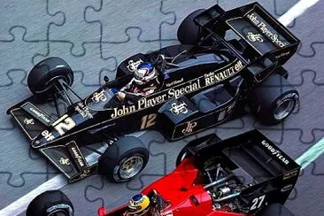 Mansel   Alboreto Montecarlo 1984 jigsaw puzzle