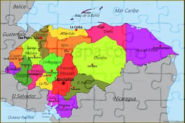 mapa de Honduras jigsaw puzzle