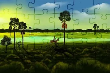 El maravilloso paisaje de los llanos orientales. jigsaw puzzle