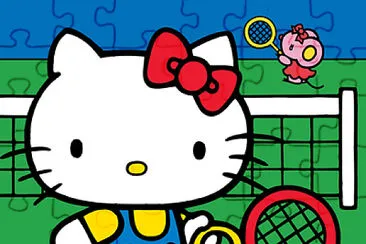 פאזל של Hello Kitty jugando tenis