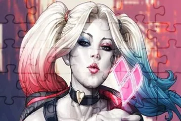 Litteraly all harley quinn jigsaw puzzle