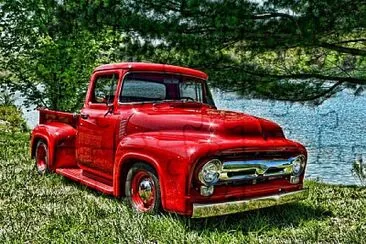 Pickup Ford 1956 Vermelha