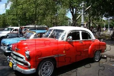 Cuba - Vieille voiture jigsaw puzzle