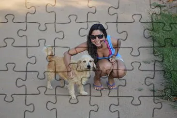 Girl and Dog jigsaw puzzle