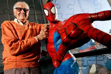 פאזל של stan lee y spider man