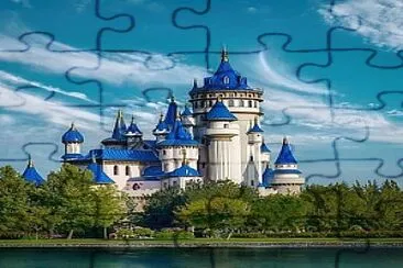 Castillo y cisnes jigsaw puzzle