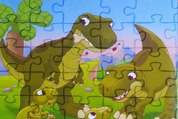 la familia de dinosaurios jigsaw puzzle