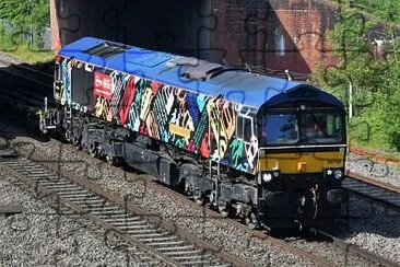 Class 66 Train, Banbury, England