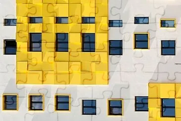 Yellow and white building