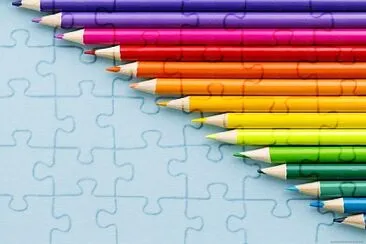 Rainbow pencils jigsaw puzzle