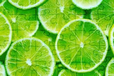 Green lime slices