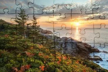 Sunrise on the Coast, Porters Lake, Nova Scotia, C jigsaw puzzle