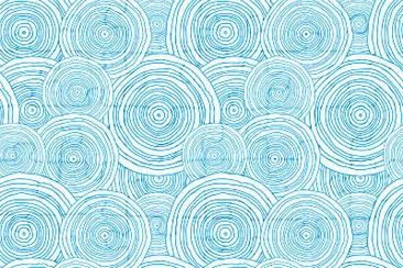 Doodle circle water texture seamless pattern.