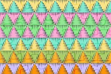 Embroidery seamless pattern with colorful triangle