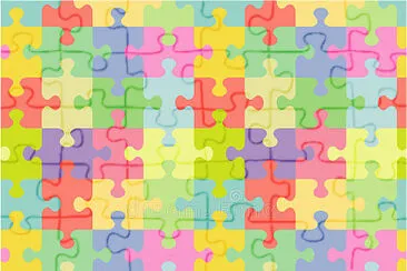 Seamless jigsaw puzzle pattern.