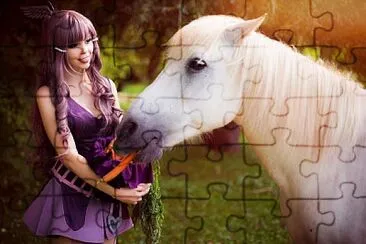 פאזל של caballo en morado