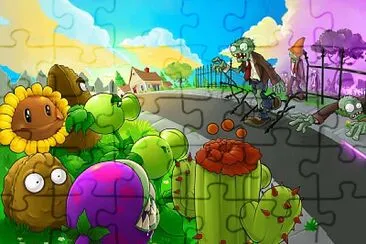 פאזל של plant vs zombies